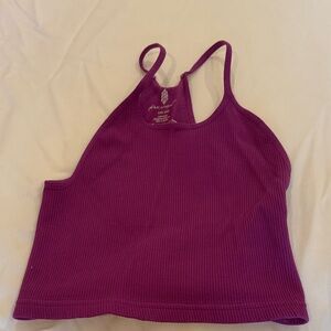 Free people movement happiness runs cropped tank top purple